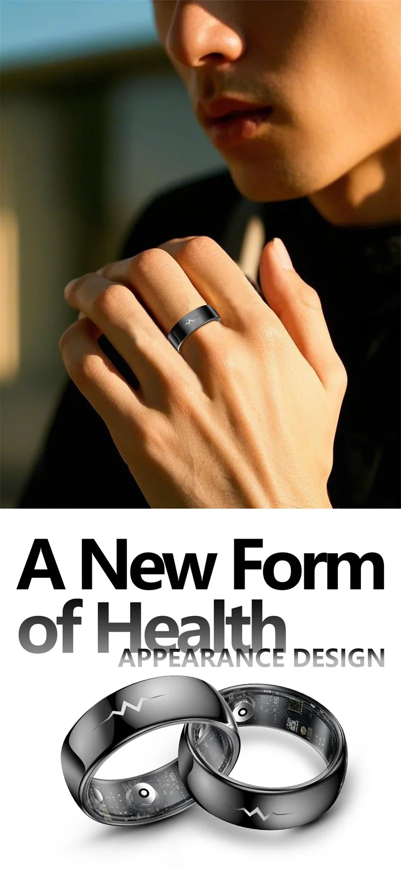 2025 New Q520 ECG Smart Health Ring Heart Rate Blood Oxygen Blood Pressure Body Temperature Monitor 5ATM Waterproof Smart Ring  (5).jpg