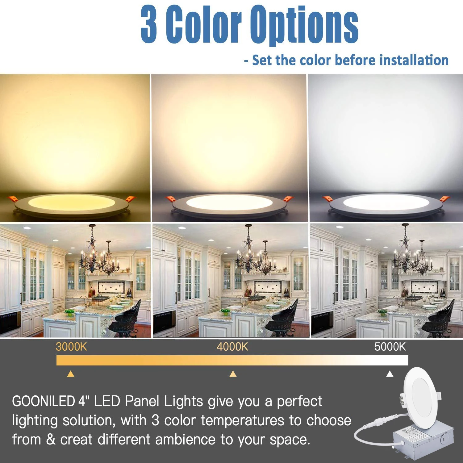 Round 4 Inch Recessed Ceiling Lights Pot Lights 9w 12w Dimmable Smd Led Panel Light