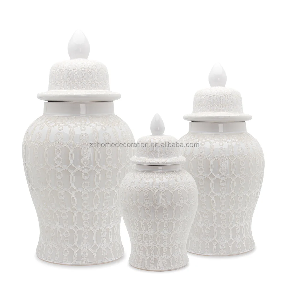 Wholesale Gold Petal Textured Gold Ginger Jars Ceramic Vase Over Sized