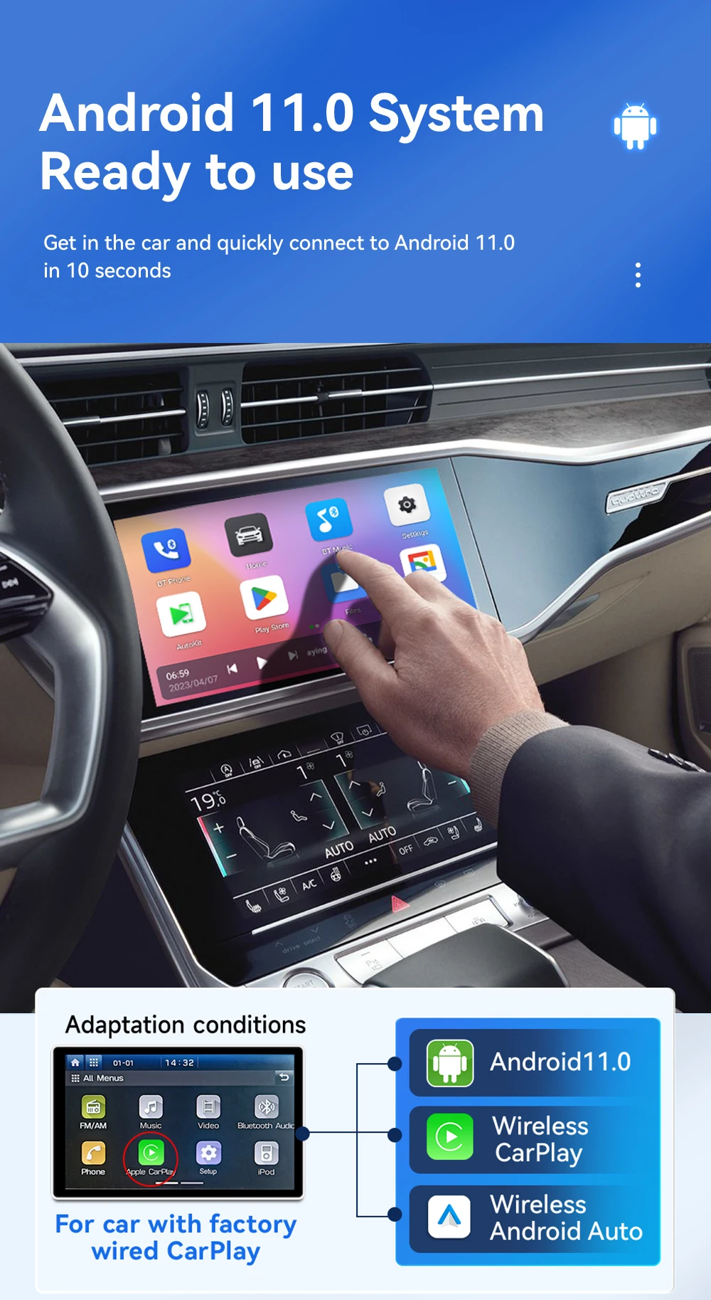 New Arrival Carlinkit Portable 3 In 1 Dongle Wireless Carplay Streaming