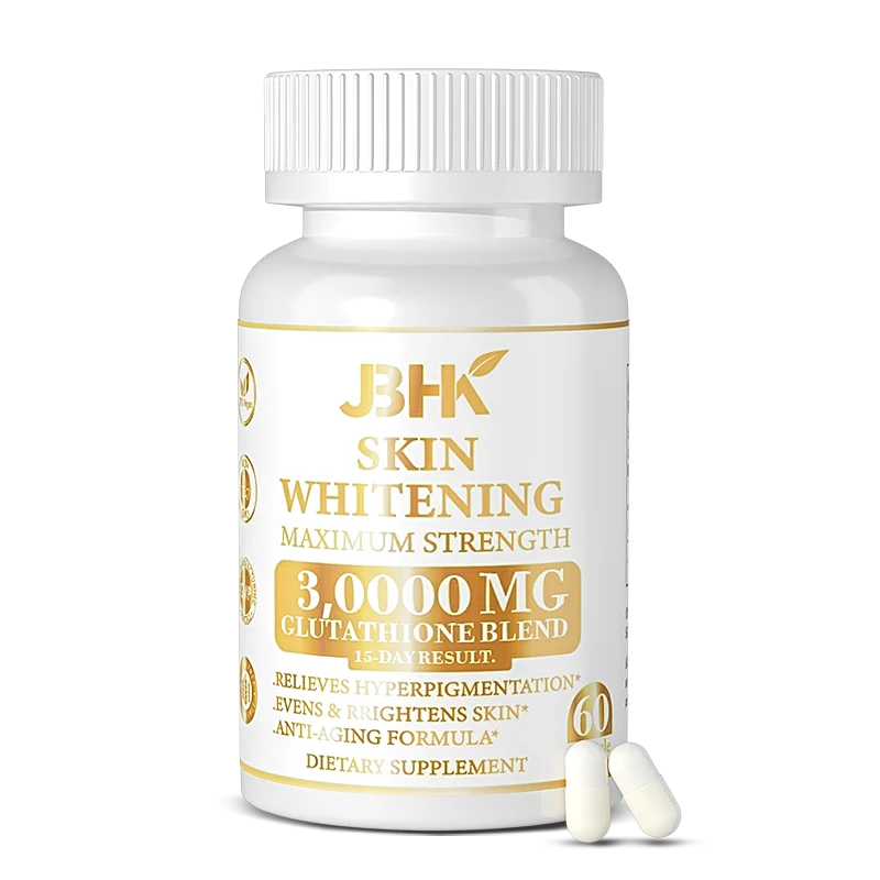 Glutathion 2000 Mg + Vitamine C - 120 Capsules Blanchissant Taches Brunes Peau
