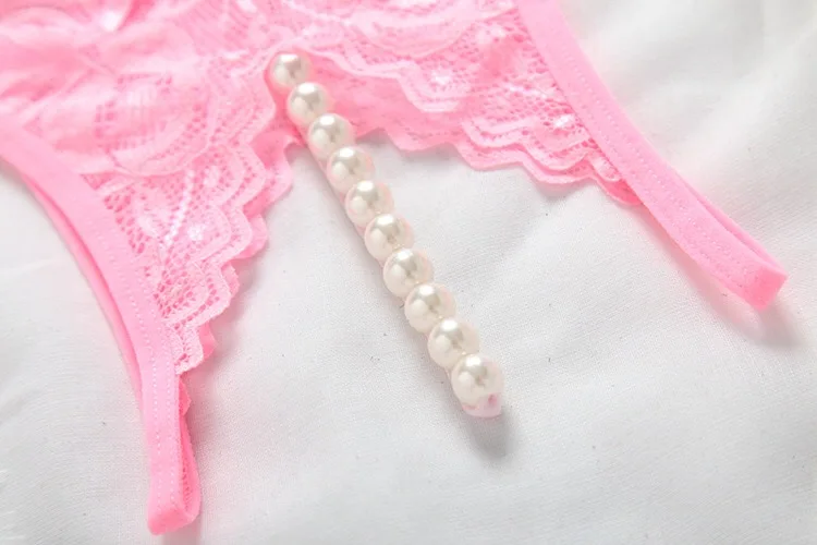 Pink Pearl Trim Lacy Maid G-String Panty at Rs 130/piece in New