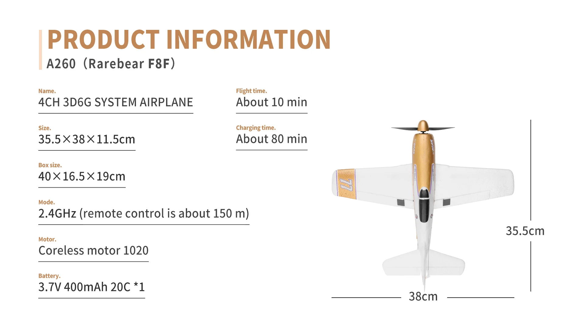 Newly WLtoys A260 RC Airplane 2.4GHz 4CH 6 Axis Stability Fixed Wing Airplane Foam Flight Toys 6G/3D Mode 384mm Wingspan Hot