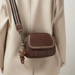 Top Quality OEM ODM Cowhide Leather Ladies Crossbody Bag Fashion Womens shoulder sling bag Custom Logo Size Womens Crossbody Bag