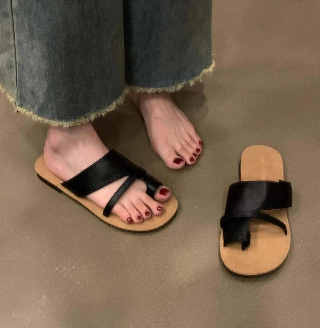 Shop Our 2024 PU Leather Slide Sandals Stylish Comfortable
