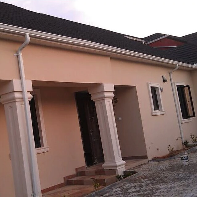 Water Collectors System PVC Rain Gutters and Down Pipes Rainwater Guttering Roof Drainage for Villa No Color Fading