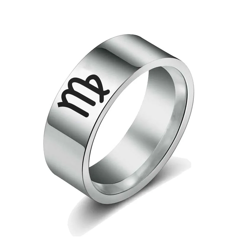 Anillos de acero de titanio para hombre y mujer, Aries