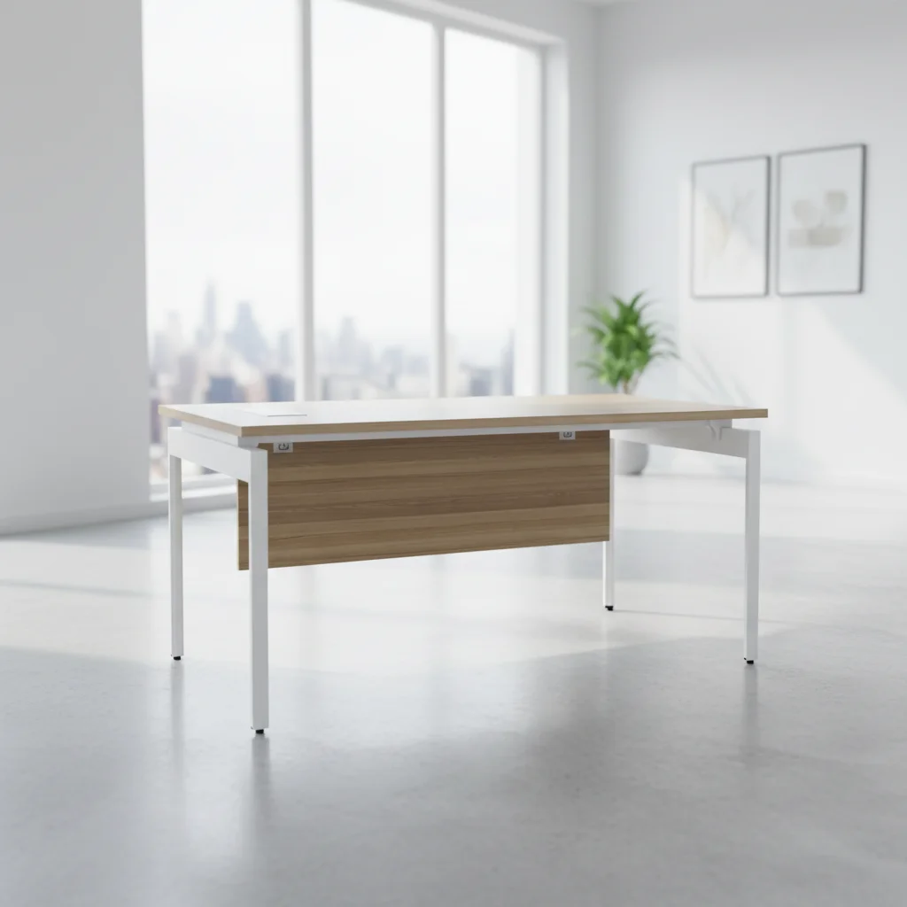 Modern Foldable Standing Office Manager Desk Steel Leg Framework Durable Wood Top Business Conference Tables Office Furniture 5