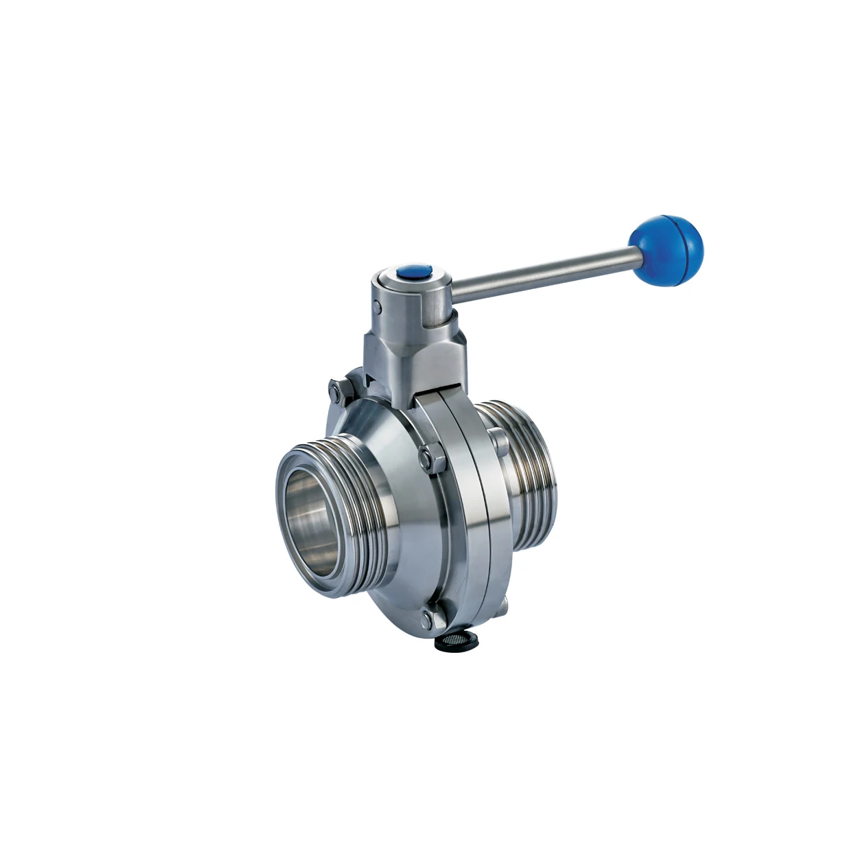 Hygienic Grade Stainless Steel Butterfly Valve , Male Or Female Thread Butterfly Valves