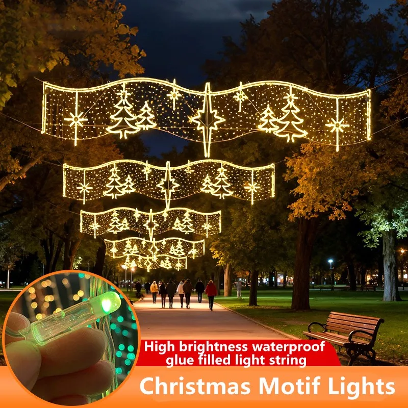 Cross Street Motif Light LED Outdoor Decorative Christmas Ramadan Holiday