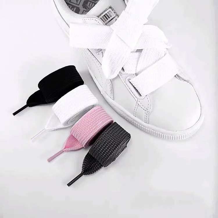 Оптовая продажа, Заводские черные шнурки для обуви из полиэстера на заказ