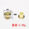 3mm rounded eyelet gold