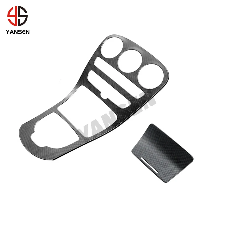 Pannello Copertura Console Centrale In Finto Carbonio Per Mercedes Classe C W203 (2005-2007) - Blu - 2