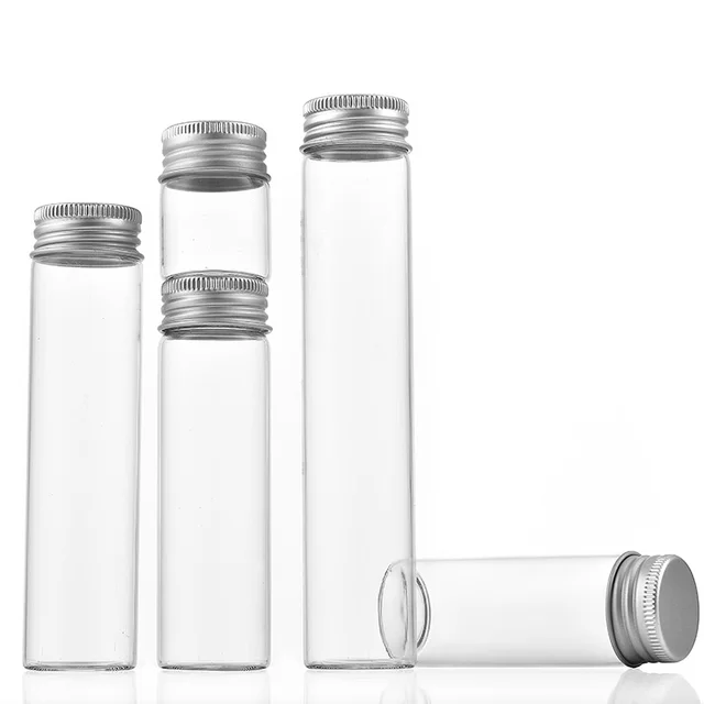 Test Tube Glass Test Tubes for Storage Display Flat Bottomed Plastic Tubes Bath Salt Container