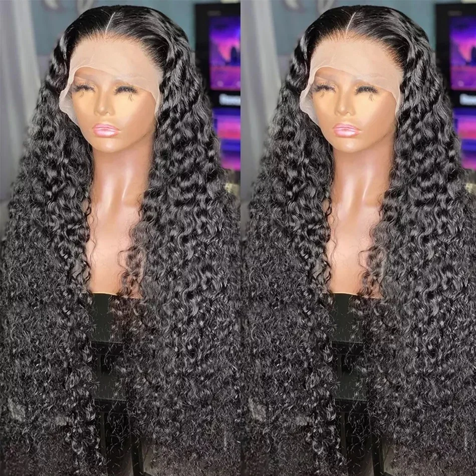 Parrucche frontali in pizzo riccio da 30 32 pollici Parrucca frontale in capelli umani pre-pizzicata Brasiliana Remy Parrucca frontale profonda e ondulata Parrucche Bob per donne_voghion.com