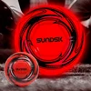 Leather red glow soccer ball