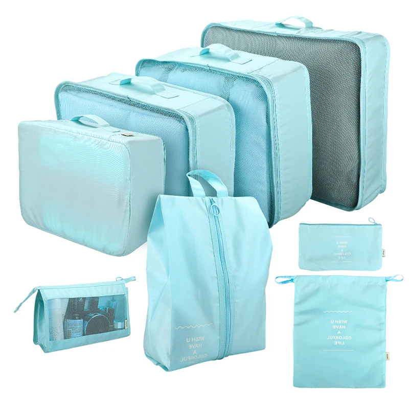 8 Set Packing Cubes Travel Storage Suitcase Packing Set Storage Cases ...