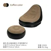 (brown + black) sofa + footrest