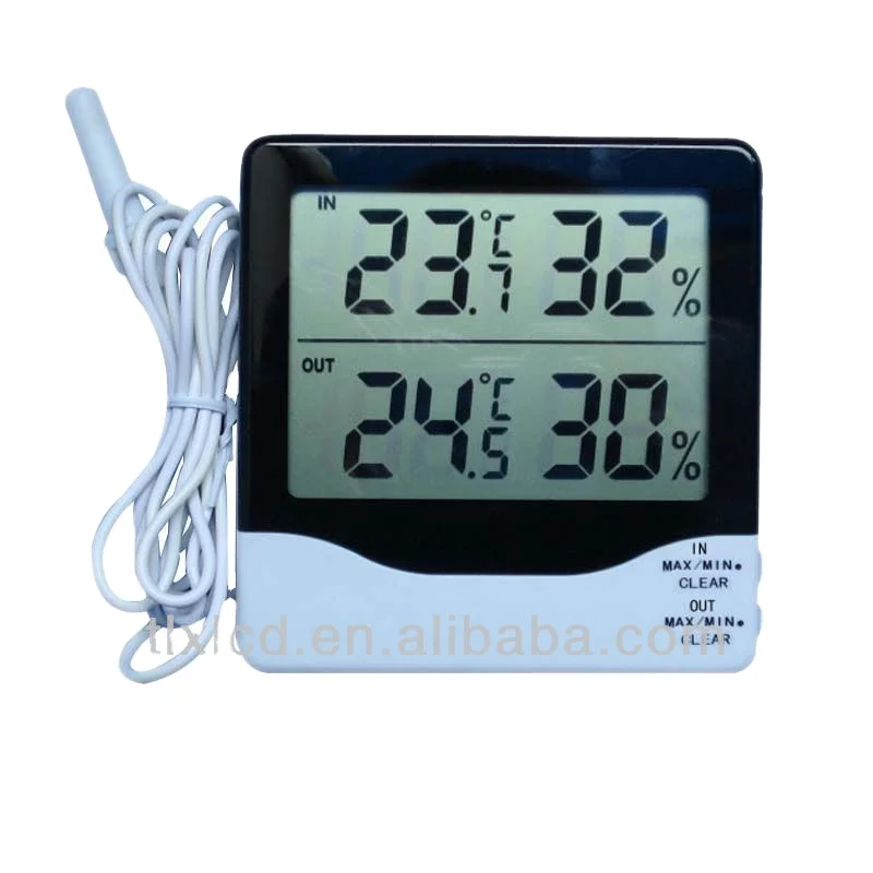 Large Digital Thermometer LCD For Home Temperature And Humidity Sensor 