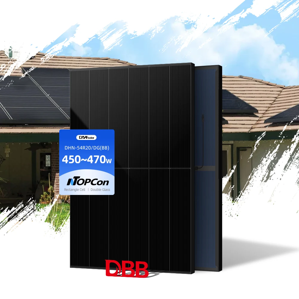 DAH Solar DHN-54R20/DG(BB) Double Glass PV Module 182mm 450W-470W