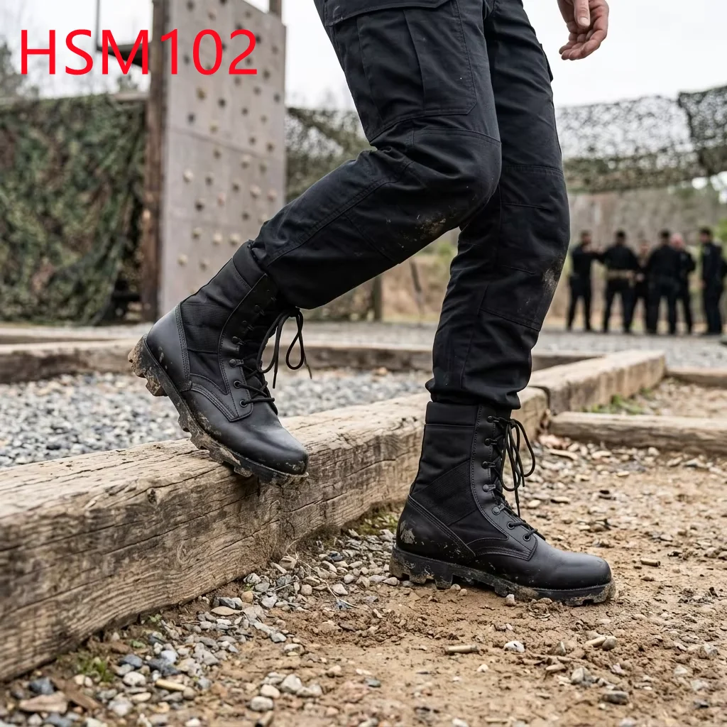 HY,Southeast Asia Popular Water-repellent Nylon Fabric Combat Boots Gobi Desert One Pair Available Tactical Gear Boots HSM102