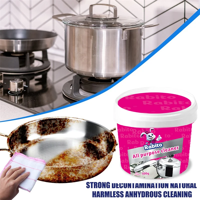 Kitchen Utensils Cookware Cleaning Paste Multipurpose Deep Decontamination Pan Bottom Scale All Purpose Cleaner
