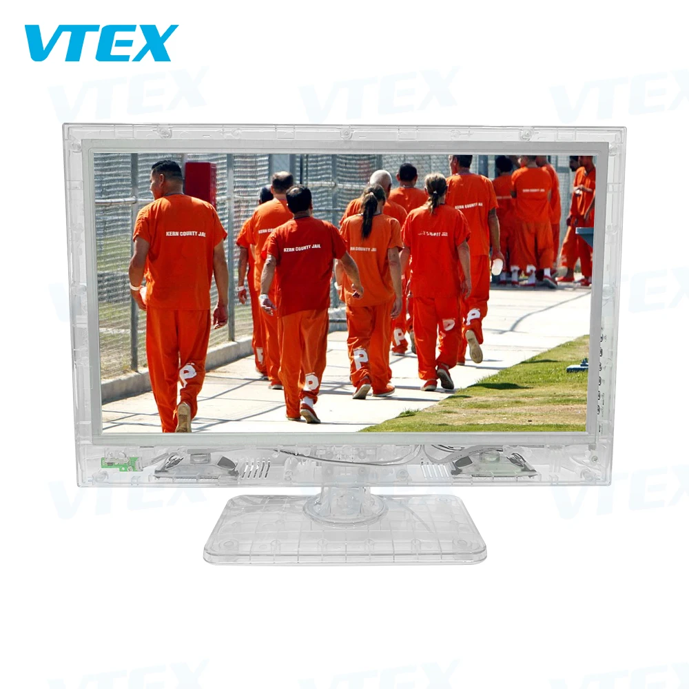 High Security Government Prison Jail Use Transparent  Case Cover TV  13 15 19 22 Inch Jail Prison TV Set