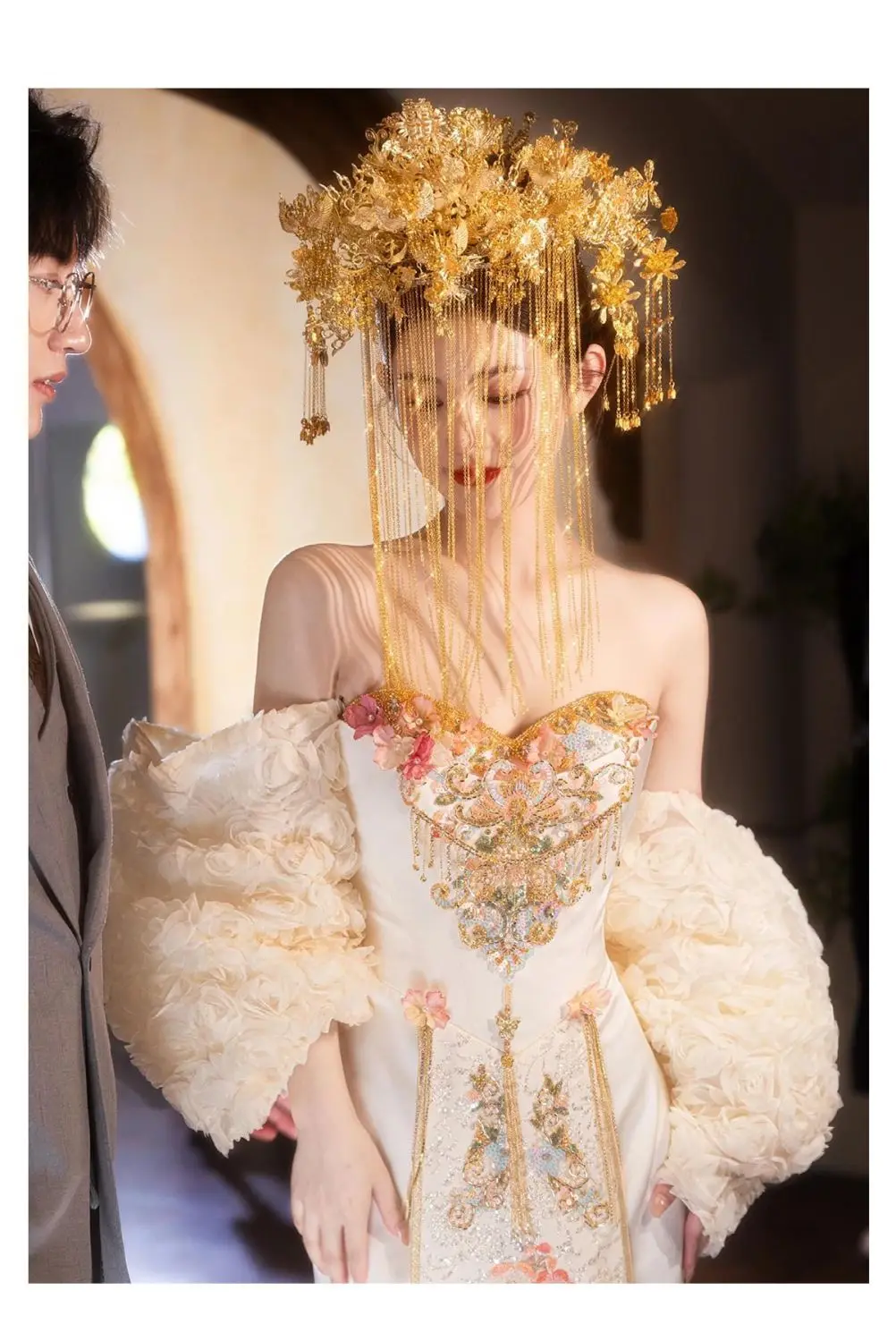 S1832L One-piece Dropshipping High-end Bridal Toast Dress, Chinese-style Kimono, Chinese-style Cheongsam Bridal Wedding Dress S1832L One-piece Dropshipping High-end Bridal Toast Dress, Chinese-style Kimono, Chinese-style Cheongsam Bridal Wedding Dress