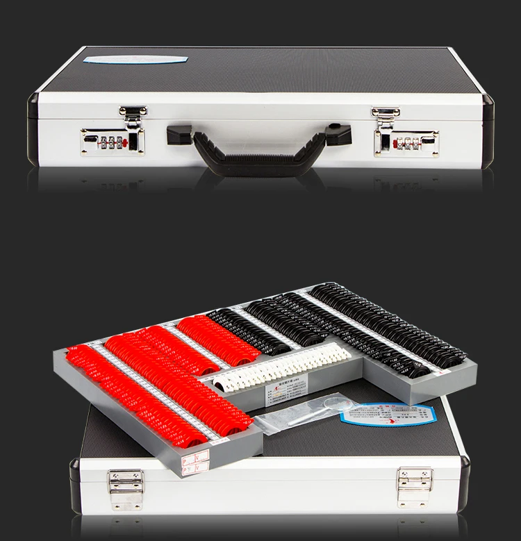 266 Pieces Optical Lenses High Quality Optical Trial Frame Kit Set Plastic Ring Trial Lens Set Aluminum Box Trial Frame SL-266