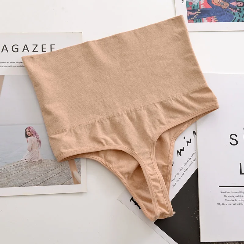 High Quality Mid Waist Shaping Slimming Underwear for Ladies Soft Knitted European and American G-String Panties