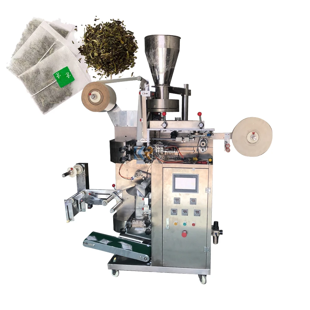 Automatic tea bag packing machine with outer bag - YouTube