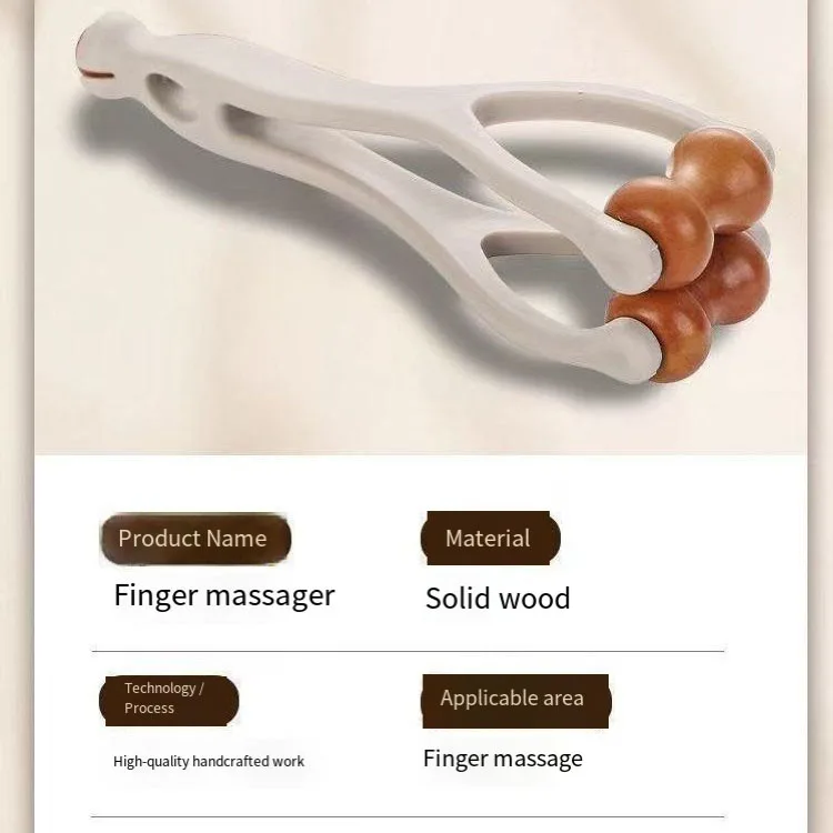 Wooden Hand Massager Roller & Acupressure Comb
