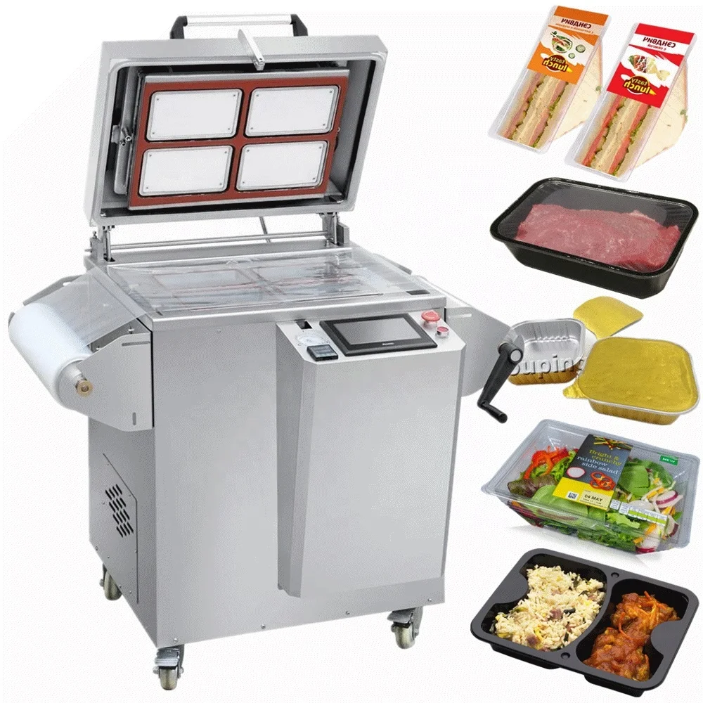 CE Standard WH280 Modified Atmosphere Packaging Tray Sealing Machine for Seafood Fish Map Tray Sealer with Gas Flushing
