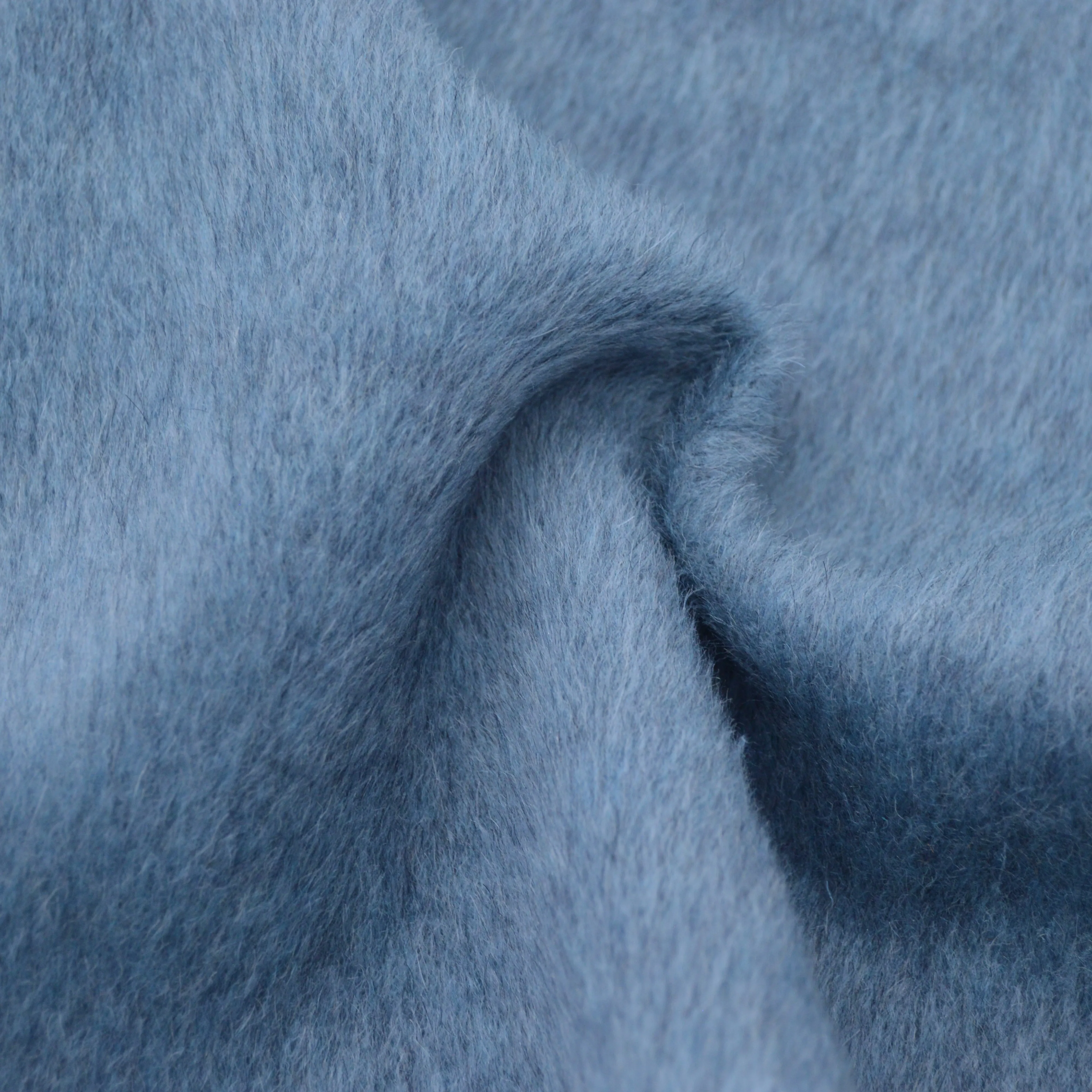 单面实心羊驼毛混纺羊毛混纺面料