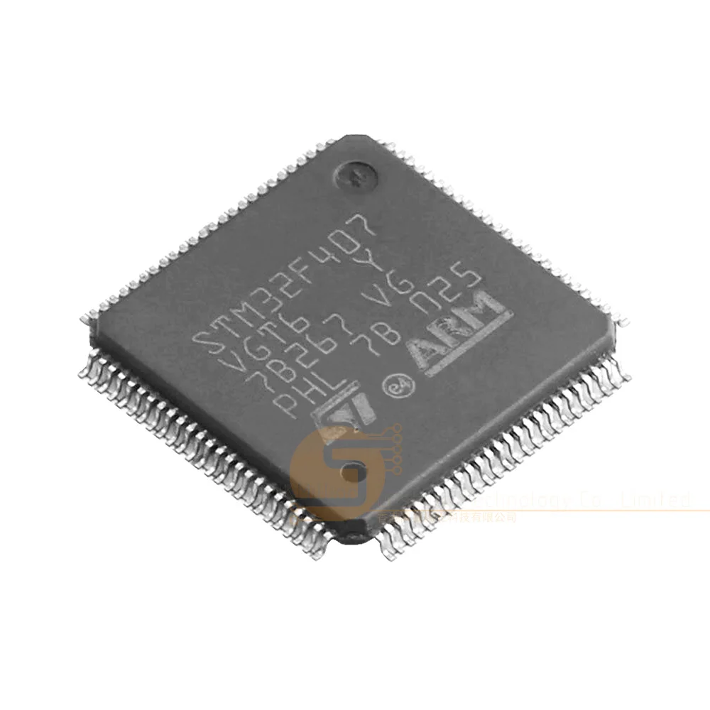 STM32F407VGT6 LQFP100 ARM Cortex-M4 MCU 168MHz High Performance for Industrial Automation