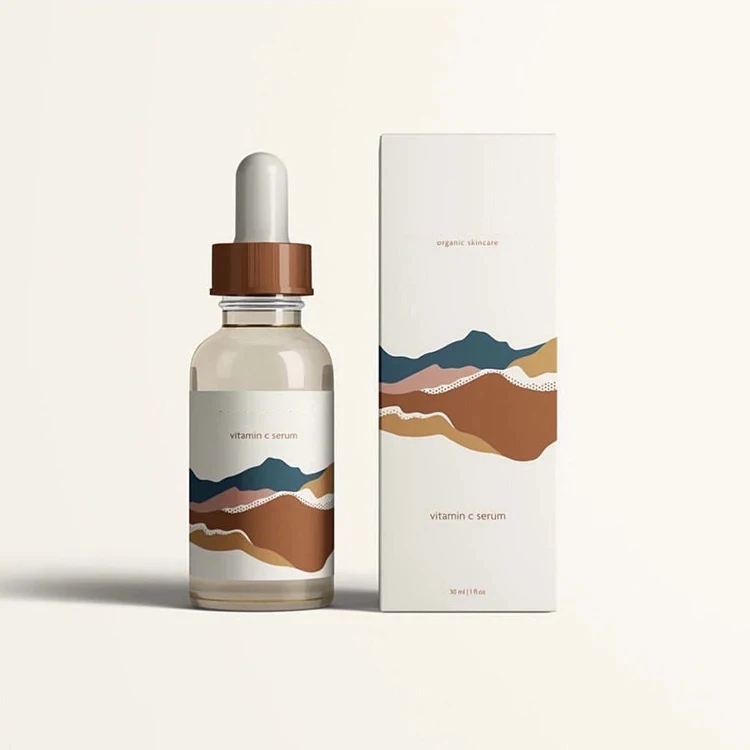Nice Design High Quality Custom 30ml Dropper Bottle Packaging Serum Paper Box