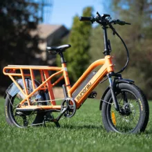 Australia Warehouse 2 Wheel Cargo Bicycle E Bike 48v 250w Dual Battery Pedal Assist Long Tail Adult Cargo Electric Bike For Sale