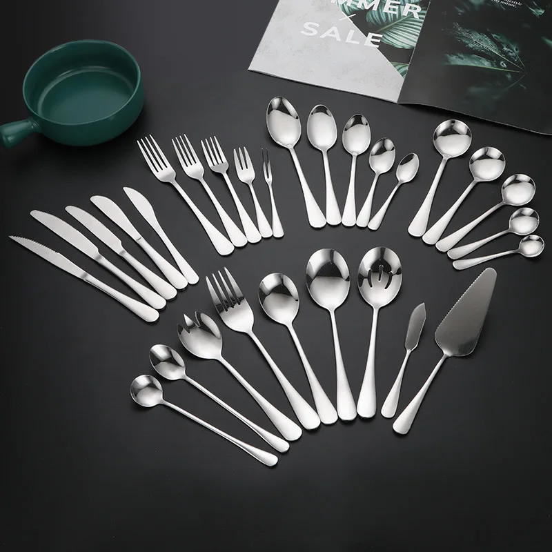 Hotel Cutlery Set Stainless Steel Gold Spoon Restaurant Utensil