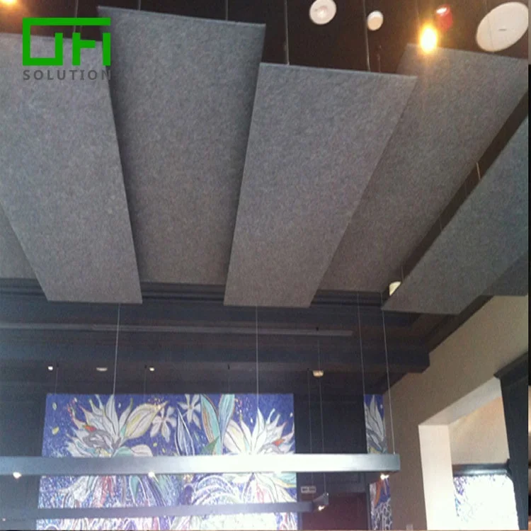 High Density Sound Insulation Polyester Ceiling Acoustic Panel Sound Absorbing Acoustic Panel for Decoration