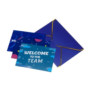 Custom Logo Luxury Gold Foil White/Black Paper Care Instructions Card Thanks Postcards Promotion Business Thank You Cards