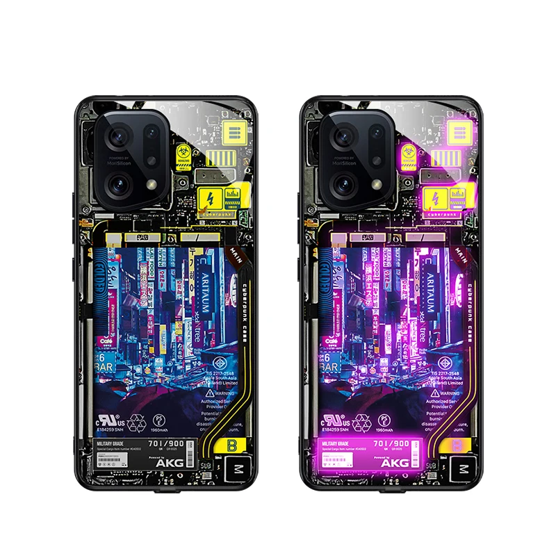 Patterned Luminous Mobile Phone case for oPPO Fine X5 Pro Reno7 6 5 Pro Realme OnePlus Smart Light Phone case