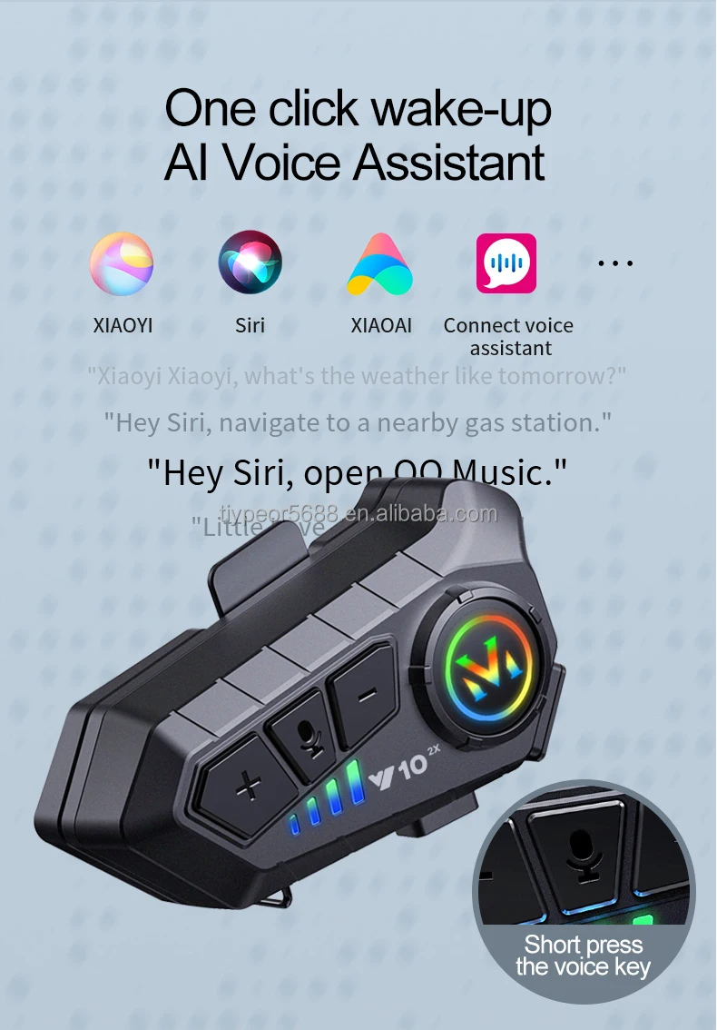 product tiypeor intercom for motorcycle helmet wireless handsfree headset stereo music speaker call control for motocross helmet-5