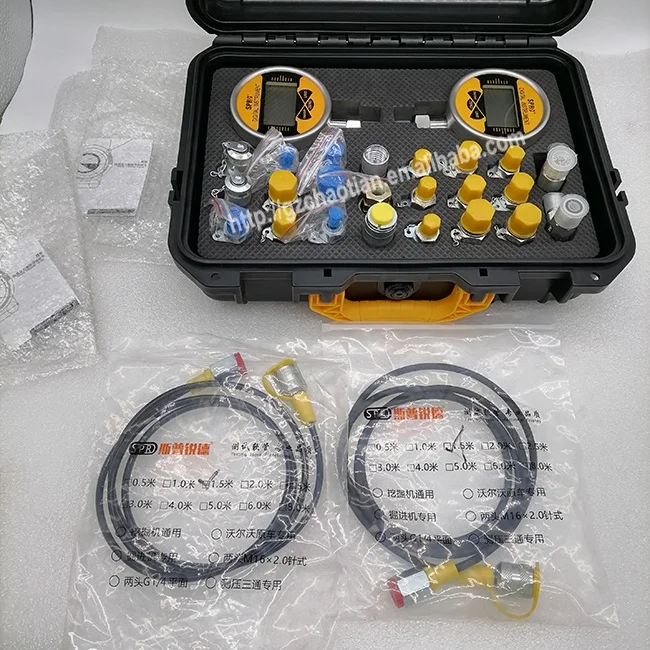 Universal Digital Hydraulic Pressure Gauges Excavator Hydraulic Pressure Test Kit 060mpa