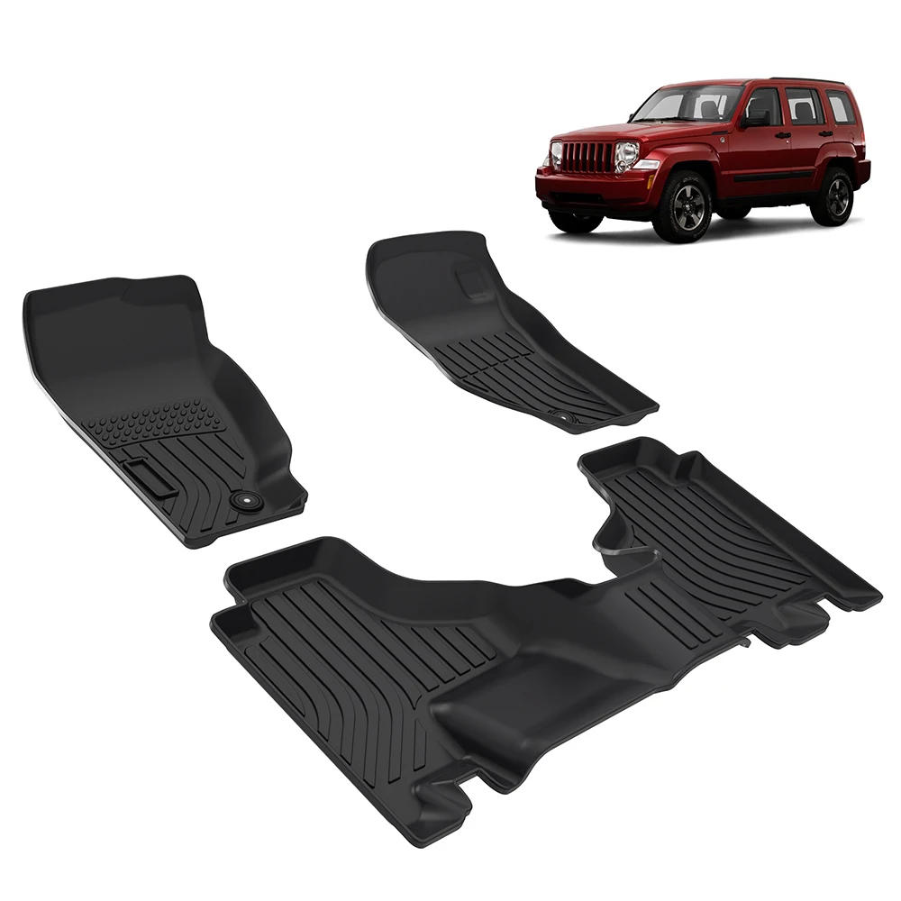 All Weather Tpe 3D Car Carpets Floor Trunk Boot Rugs Thermoformed Mats for Jeep Liberty Kk 2008-2012 Carpets Floor Coverings