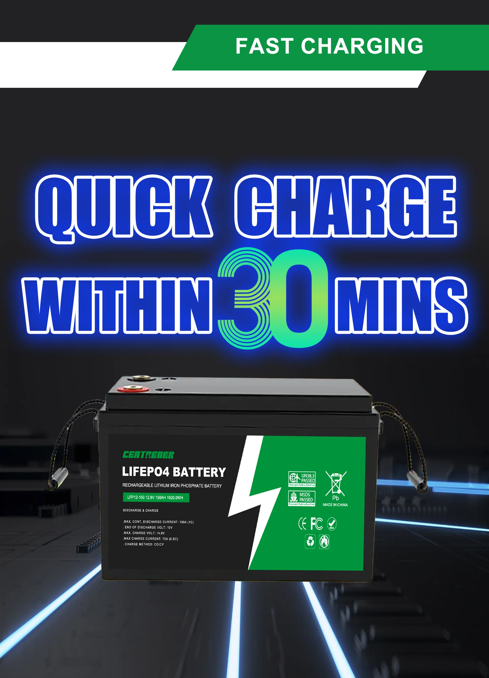 17 Years Oem Golf Buggy Lifepo4 Lithium Ion Batteries 12v 24v 45ah 60ah ...