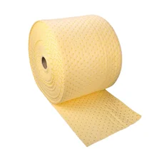 Laboratory Safety Yellow Chemical Hazmat Spill Absorbent Rolls