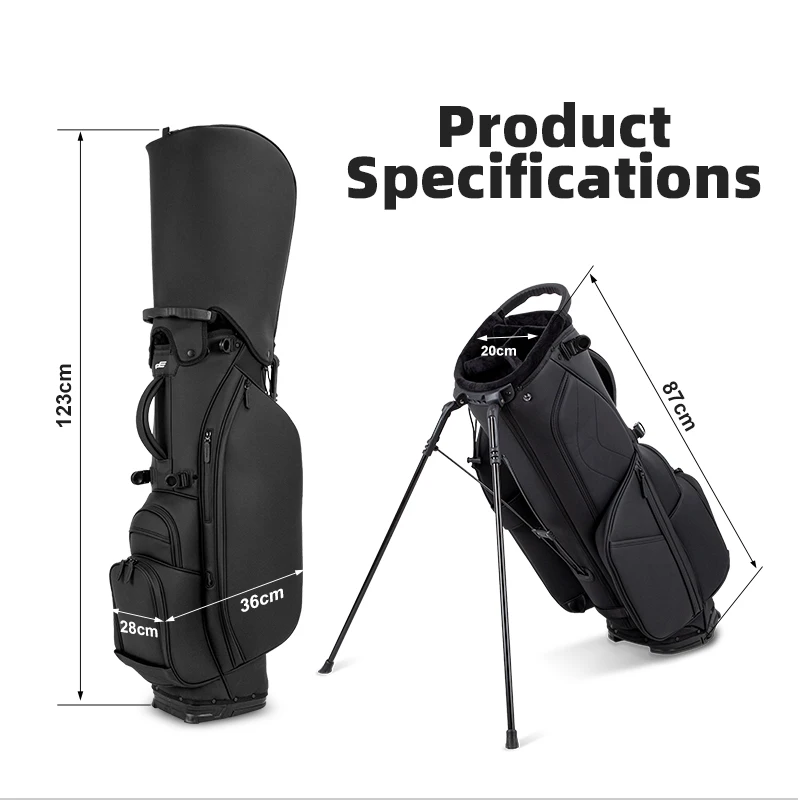 Factory OEM Leather Golf Bag Stand Lightweight Carry Stand