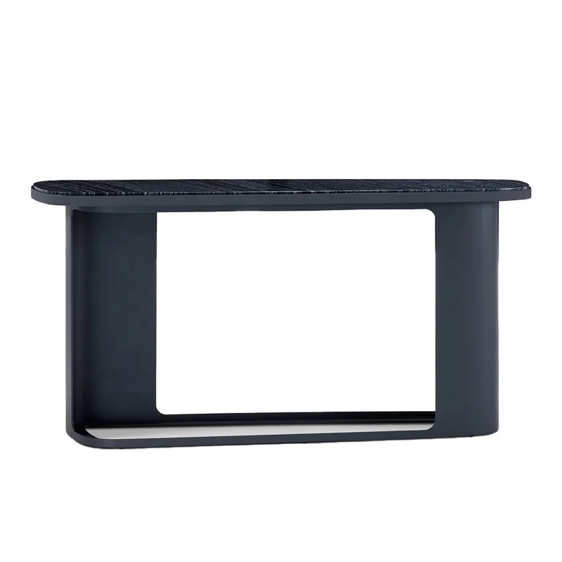 Modern Design Living Room Console Table Natural  Marble  Top Stainless  Stand