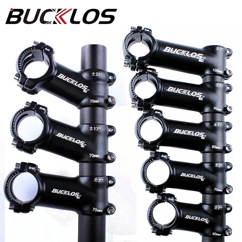 BUCKLOS バイクステム 31.8 60mm 70mm 80mm 90mm 100mm 110mm 120mm 6 17度 - 3Kカーボンファイバー + アルミニウムロードマウンテンバイク BUCKLOS 自転車ステム 31.8 60mm 70mm 80mm 90mm 100mm 110mm 120mm 6