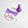 purple bib hat